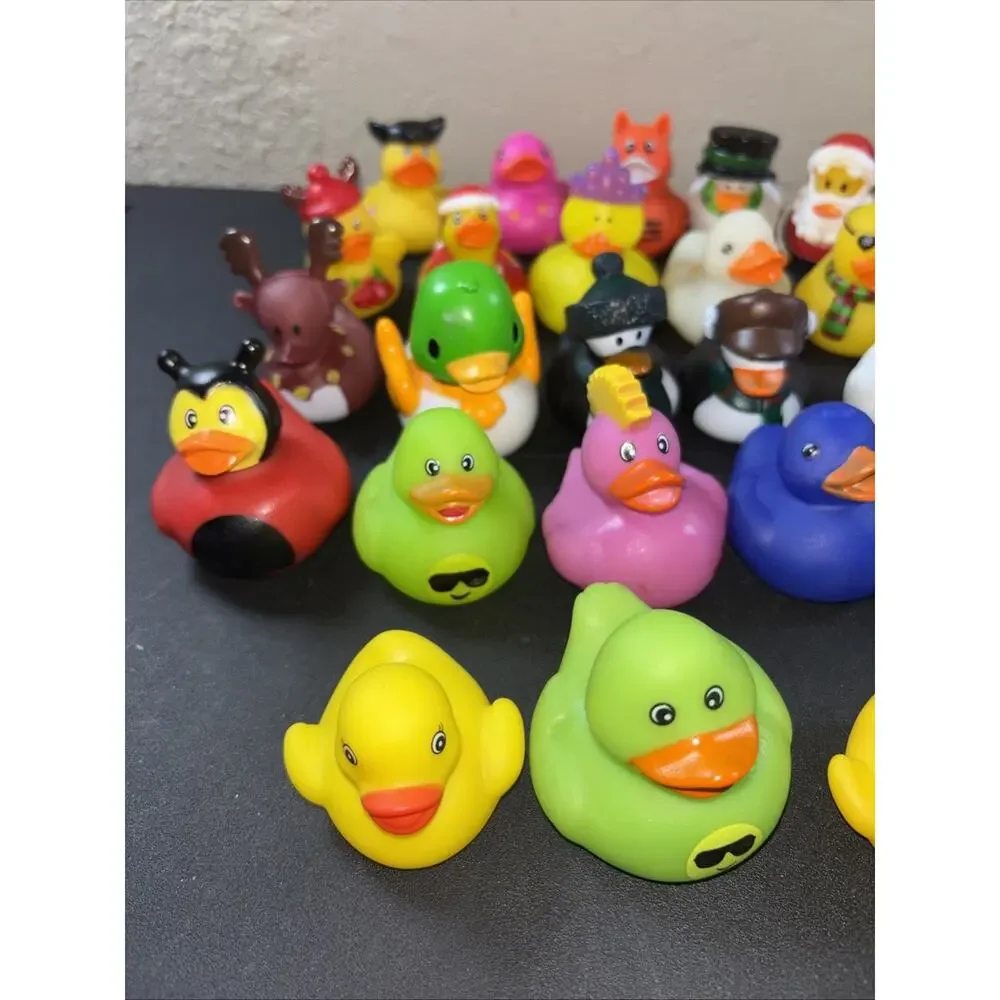 32 Rubber Ducks Assorted Costumes Themes Holidays Jeep Bath Floaters 2+
